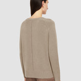 Grey Open Cashmere Round Neck Jumper - Joseph