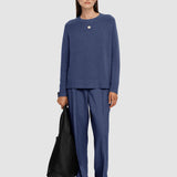 Blue Open Cashmere Round Neck Jumper - Joseph