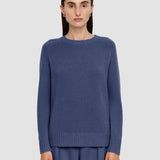 Blue Open Cashmere Round Neck Jumper - Joseph