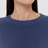 Blue Open Cashmere Round Neck Jumper - Joseph