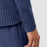 Blue Open Cashmere Round Neck Jumper - Joseph