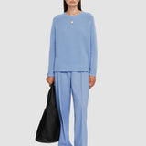 Blue Open Cashmere Round Neck Jumper - Joseph