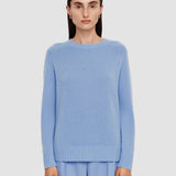 Blue Open Cashmere Round Neck Jumper - Joseph