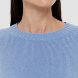 Blue Open Cashmere Round Neck Jumper - Joseph