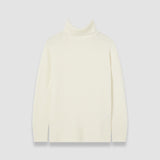 White Open Cashmere High Neck Jumper - Joseph