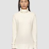 White Open Cashmere High Neck Jumper - Joseph