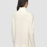 White Open Cashmere High Neck Jumper - Joseph