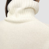 White Open Cashmere High Neck Jumper - Joseph