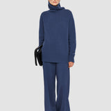 Blue Open Cashmere High Neck Jumper - Joseph