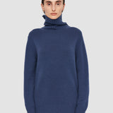 Blue Open Cashmere High Neck Jumper - Joseph