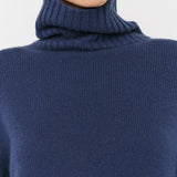 Blue Open Cashmere High Neck Jumper - Joseph