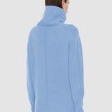 Blue Open Cashmere High Neck Jumper - Joseph