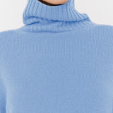 Blue Open Cashmere High Neck Jumper - Joseph