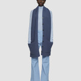 Blue Open Cashmere Button Scarf - Joseph