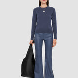 Blue Light Pure Cashmere Round Neck Jumper - Joseph