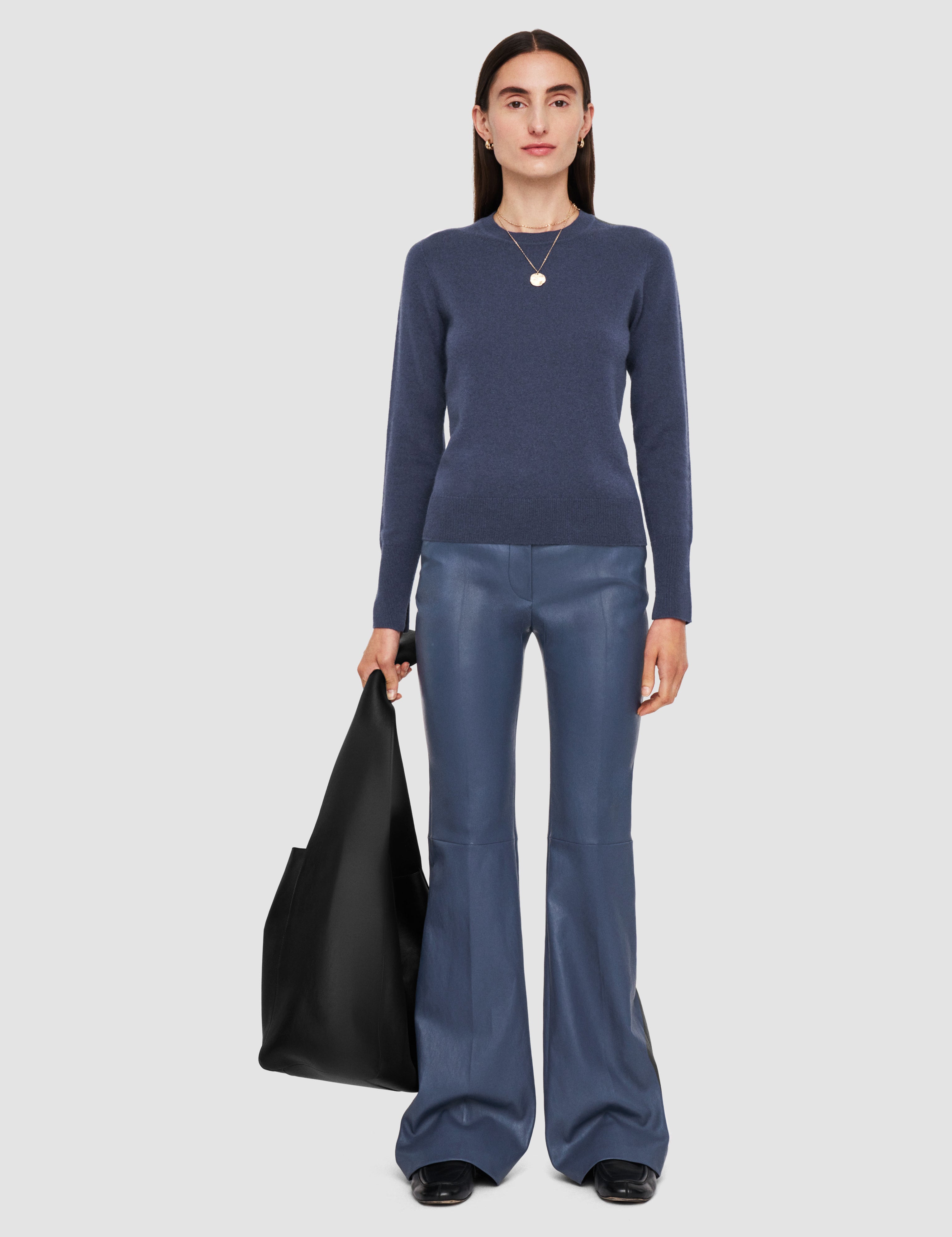 Blue Light Pure Cashmere Round Neck Jumper - Joseph