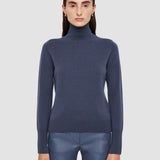 Blue Light Pure Cashmere High Neck Jumper - Joseph