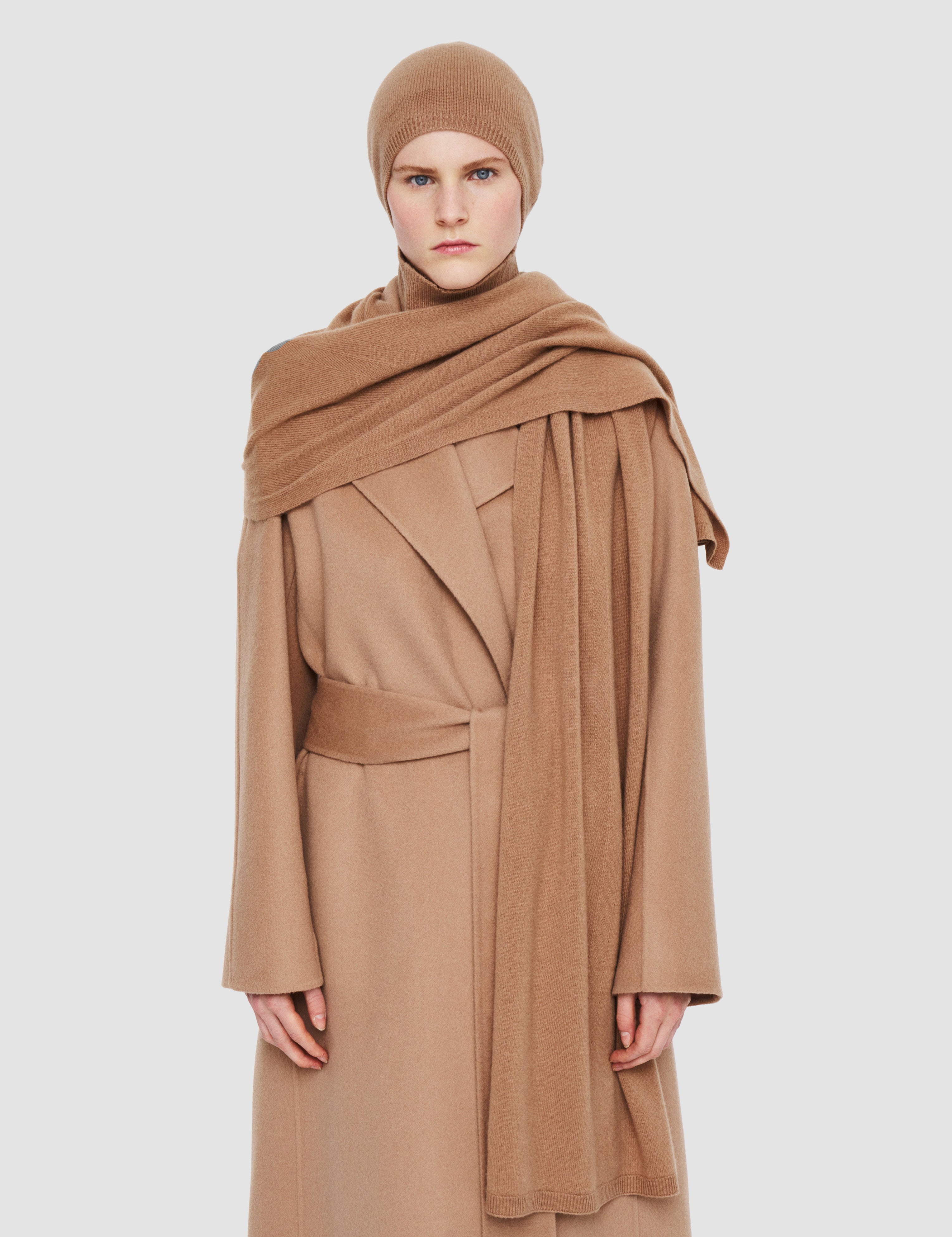 Beige Light Pure Cashmere Scarf - Joseph