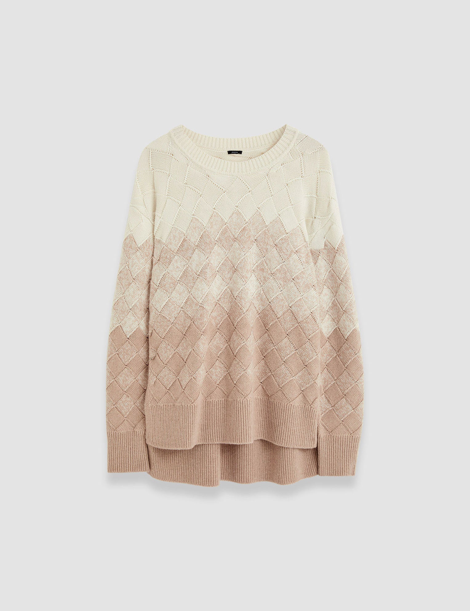 Ivory Weave Knit Round Neck Jumper - Joseph