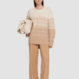 Ivory Weave Knit Round Neck Jumper - Joseph