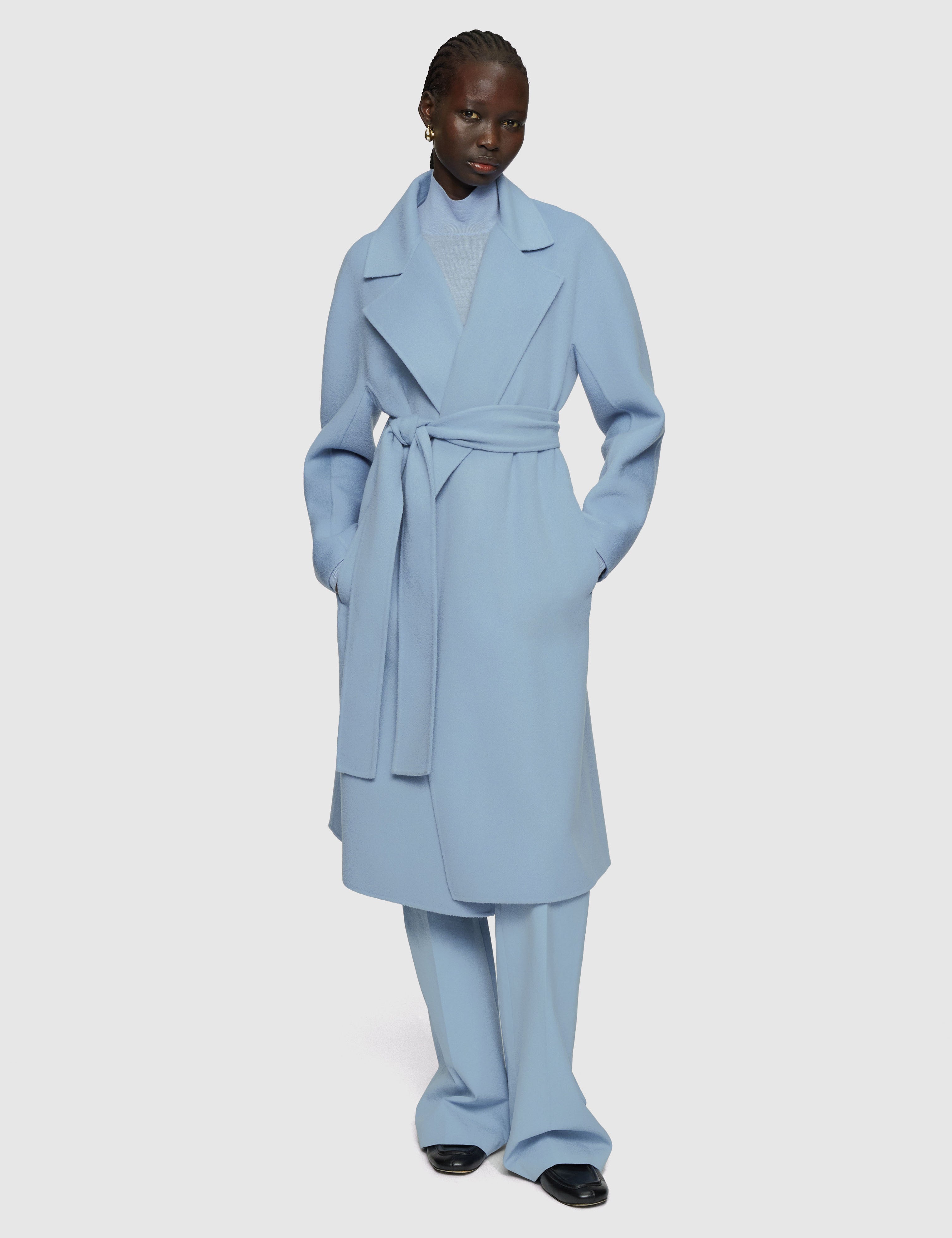 Blue Costa Double Face Cashmere Coat - Joseph