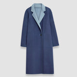 Blue Edmond Reversible Double Face Cashmere Coat - Joseph