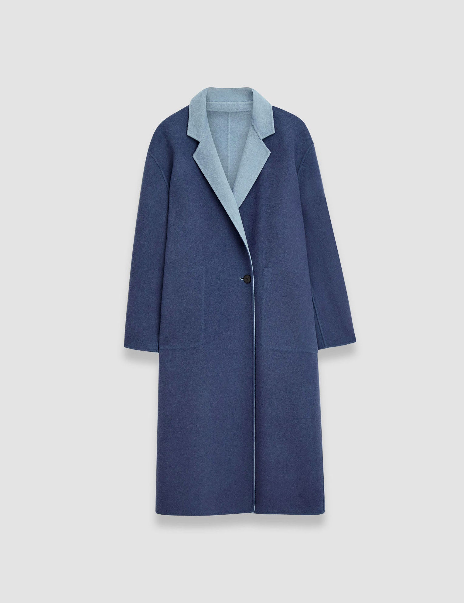 Blue Edmond Reversible Double Face Cashmere Coat - Joseph