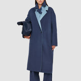 Blue Edmond Reversible Double Face Cashmere Coat - Joseph