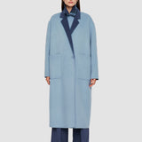 Blue Edmond Reversible Double Face Cashmere Coat - Joseph