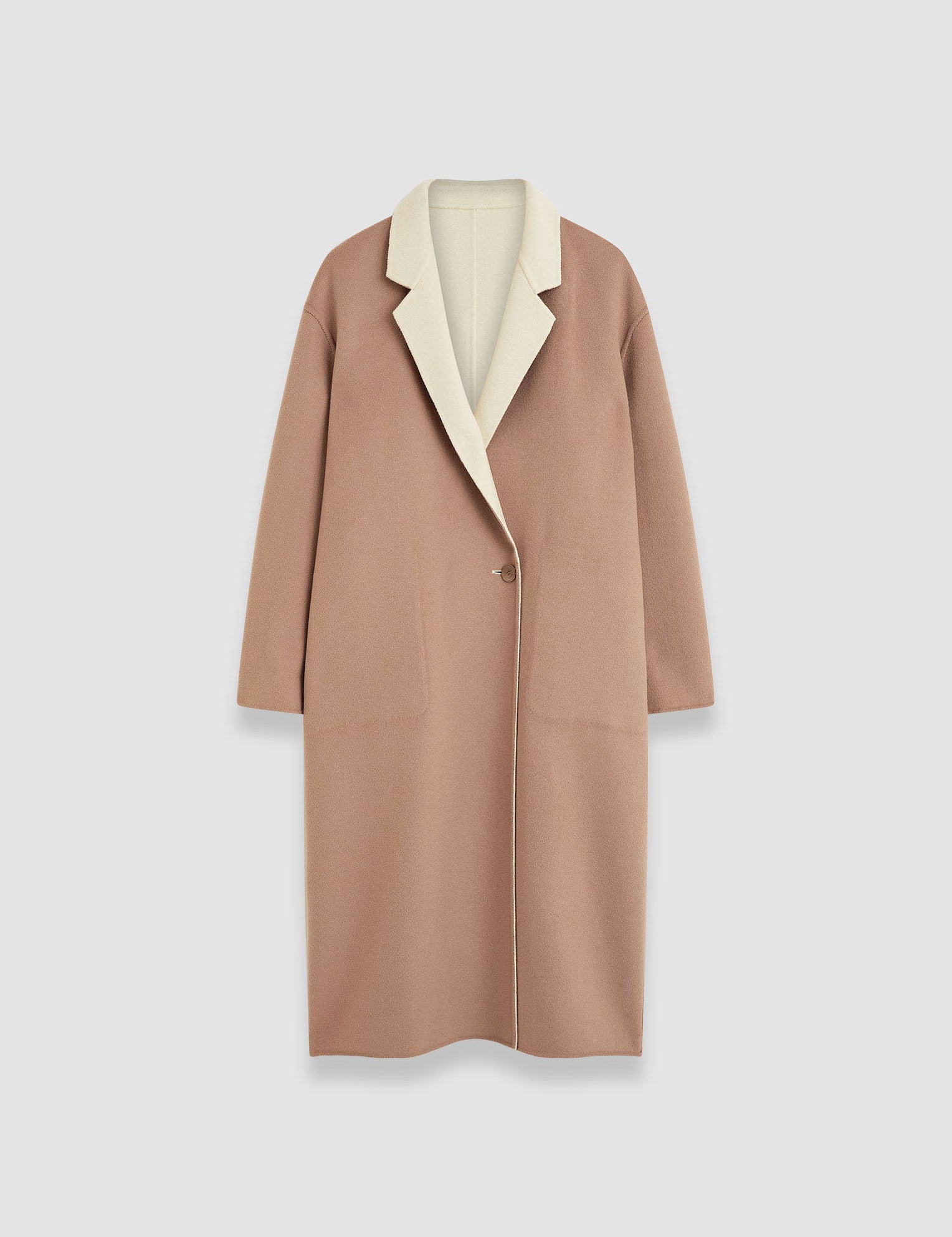 Ivory Edmond Reversible Double Face Cashmere Coat - Joseph