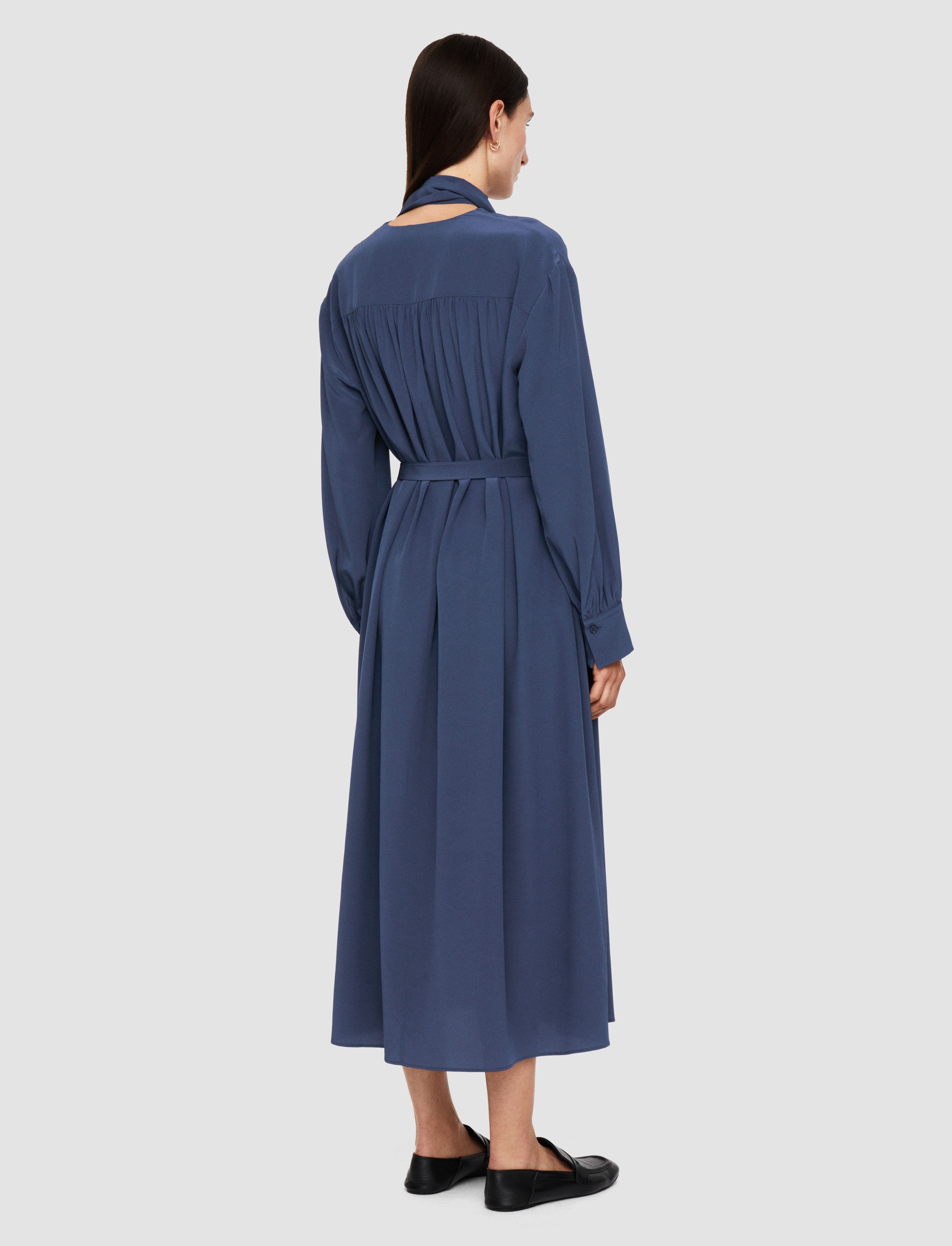 bleu-robe-bolero-en-crepe-de-chine-JOSEPH