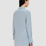 Blue Joe Silk Crepe de Chine Blouse - Joseph