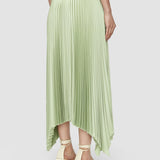 Green Ade Knit Weave Plissé Skirt - Joseph