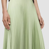 Green Ade Knit Weave Plissé Skirt - Joseph