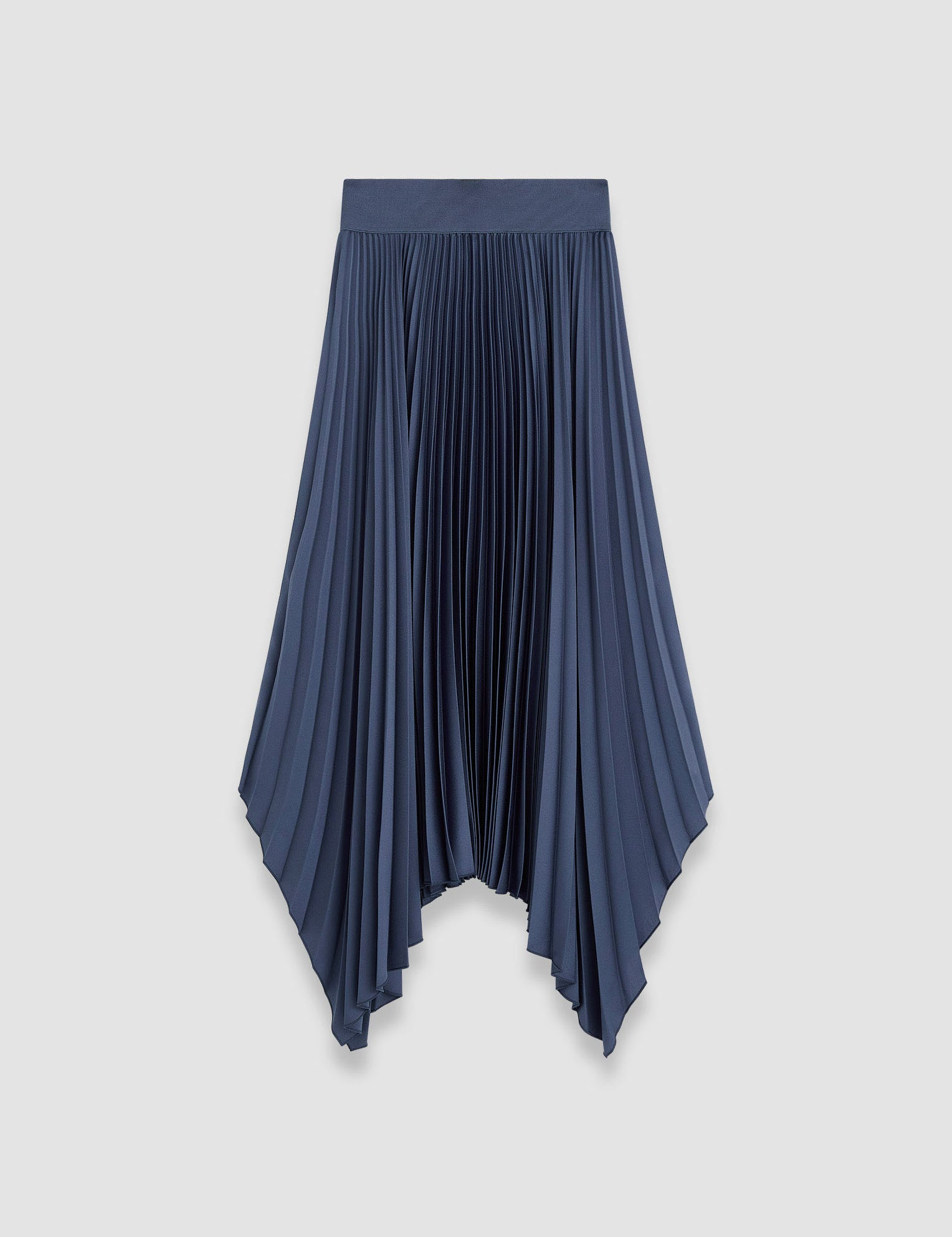 Blue Ade Knit Weave Plissé Skirt - Joseph