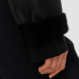 Black Rousse Textured Shearling Jacket - Joseph