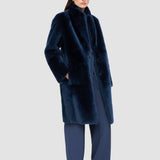 Blue Britanny Reversible Shearling Coat - Joseph