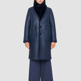 Blue Britanny Reversible Shearling Coat - Joseph