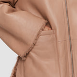 Beige Cosser Reversible Shearling Coat - Joseph