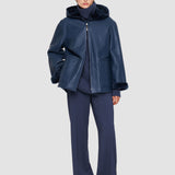 Blue Cosser Reversible Shearling Coat - Joseph