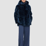 Blue Cosser Reversible Shearling Coat - Joseph