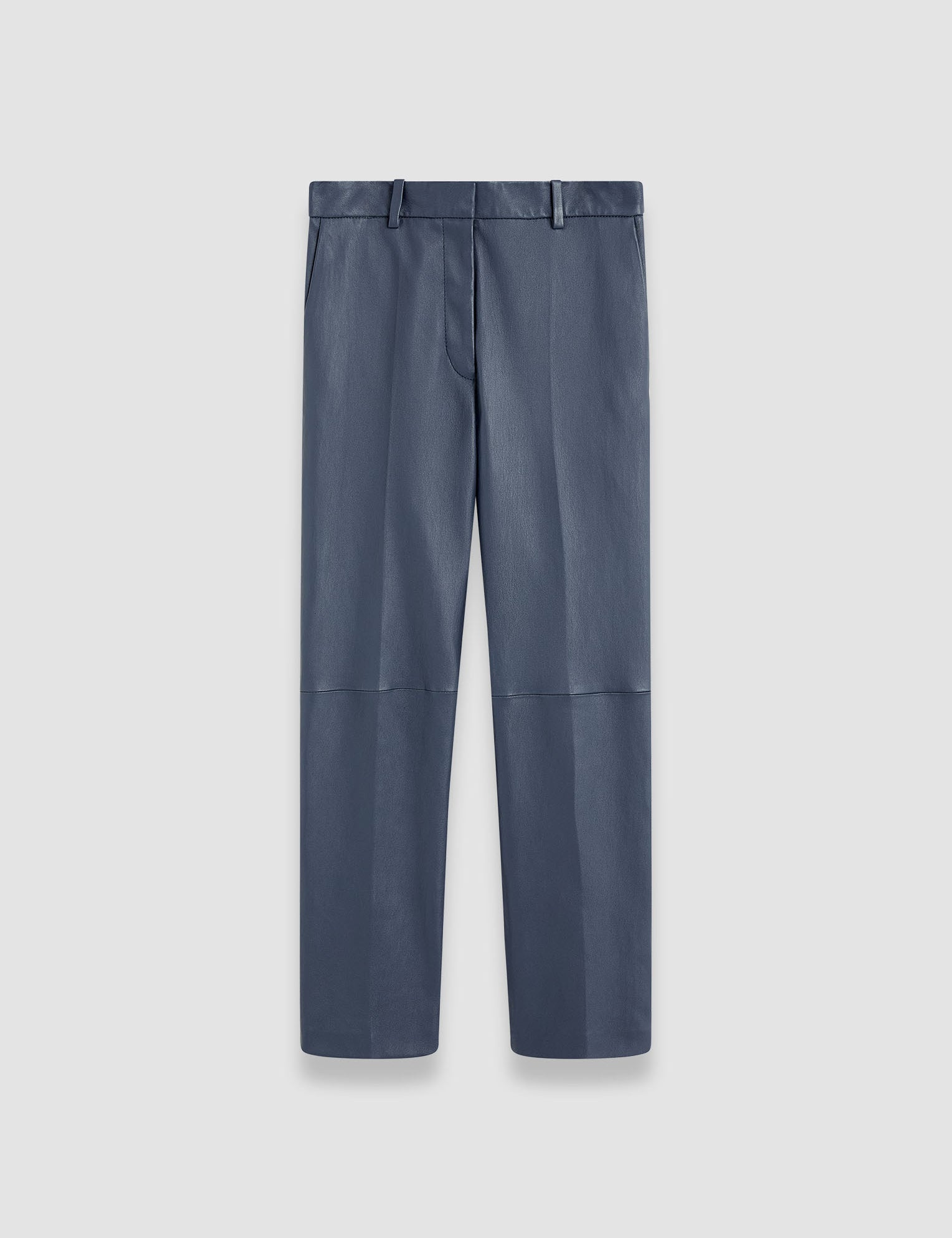 Blue Coleman Leather Stretch Trousers - Joseph