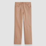 Beige Duke Leather Stretch Trousers - Joseph