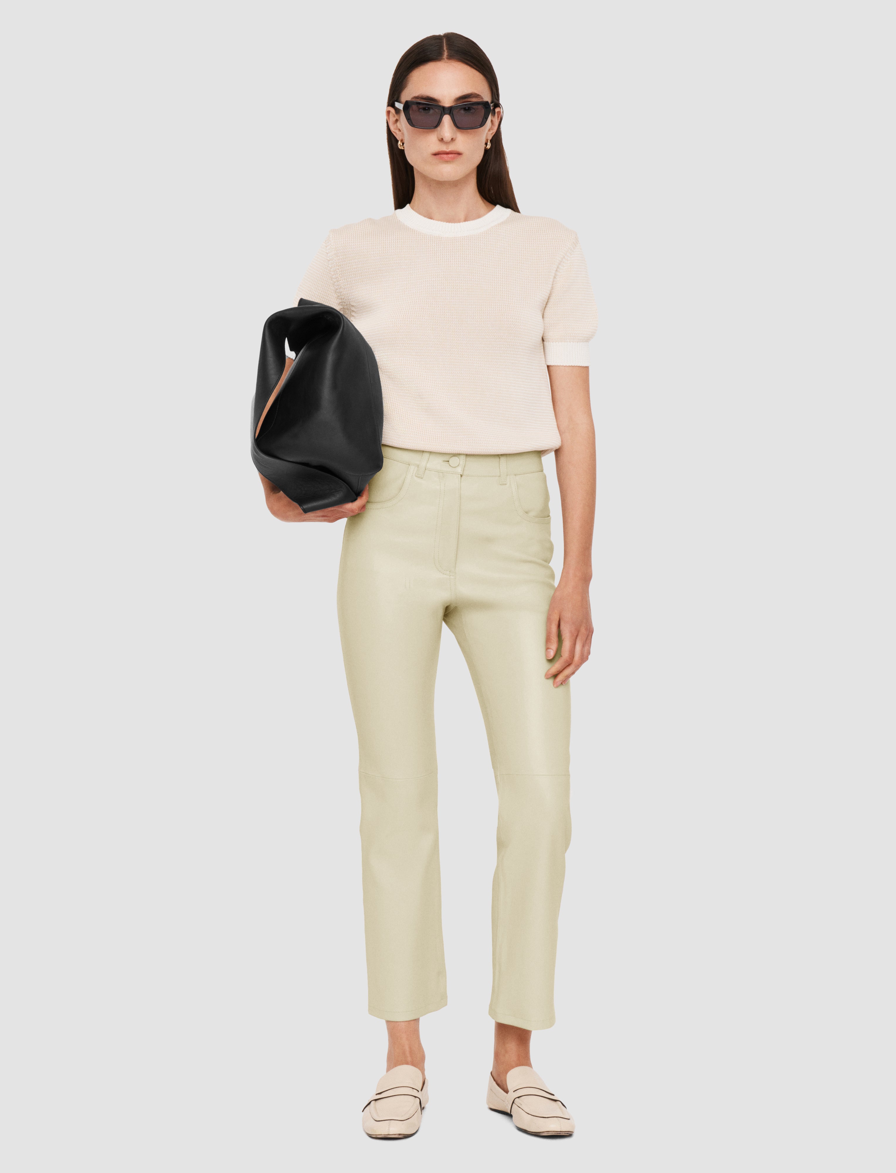 beige-duke-leather-stretch-trousers-JOSEPH