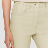 Beige Duke Leather Stretch Trousers - Joseph