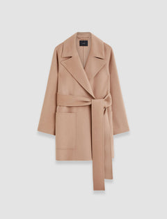 Beige Clemence Double Face Cashmere Coat - Joseph