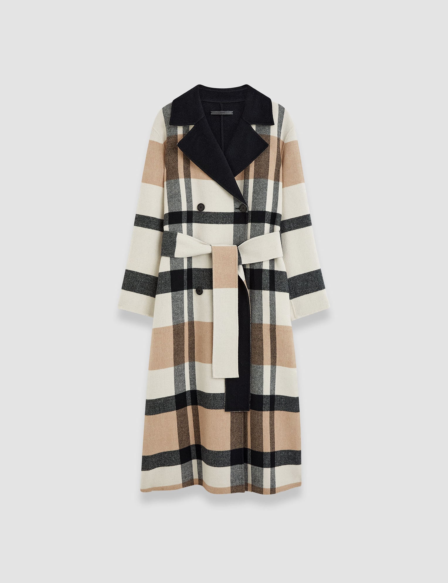 Multicolour Merton Reversible Check Wool Coat - Joseph