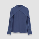 Blue Bailie Silk Crepe de Chine Blouse - Joseph