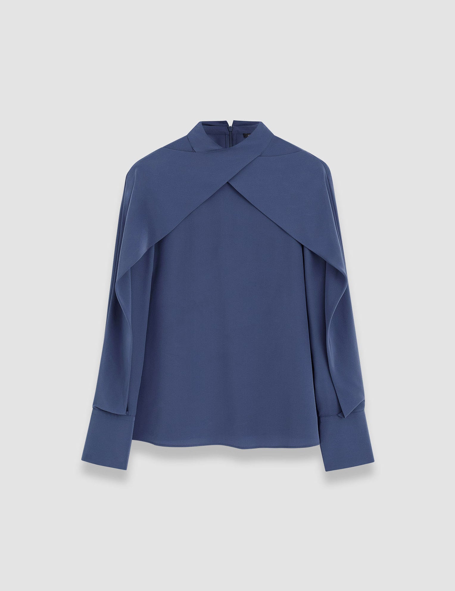 Blue Bailie Silk Crepe de Chine Blouse - Joseph