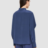 Blue Bailie Silk Crepe de Chine Blouse - Joseph